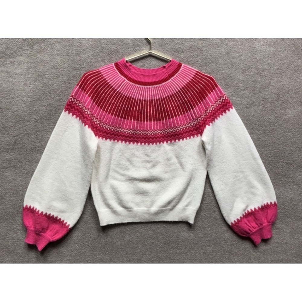 Hyacinth House Long Sleeve Pullover Sweater Women XS Multi Cream Sun Ray EUC